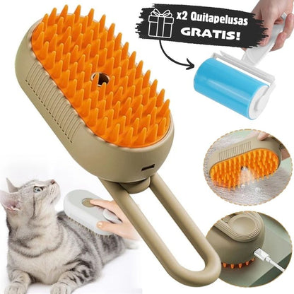 Cepillo de Vapor 3 en 1 BRUSHEVA + 2 Rodillos Quitapelusas (GRATIS)